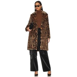 NWT Lita by Ciara Amour Animal Print Coat, Size Small, Color Doe and Cheetah